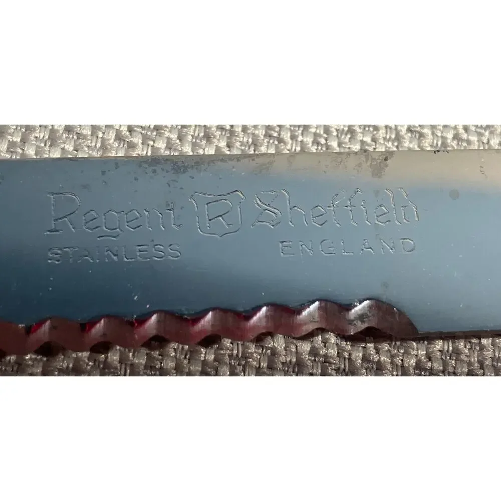Regent Sheffield Stainless Cutlery Set‎ of 6 Steak Knives England Vintage MCM